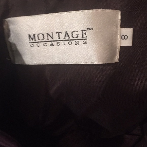 💕💕Host Pick💕💕NWOT Montage strapless eveningdress col. plum/wine - Picture 4 of 6